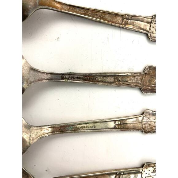 VTG Set of 6 Spoons Yvonne Cecile Marie Annette 1930's Carlton SilverPlate - Picture 4 of 10